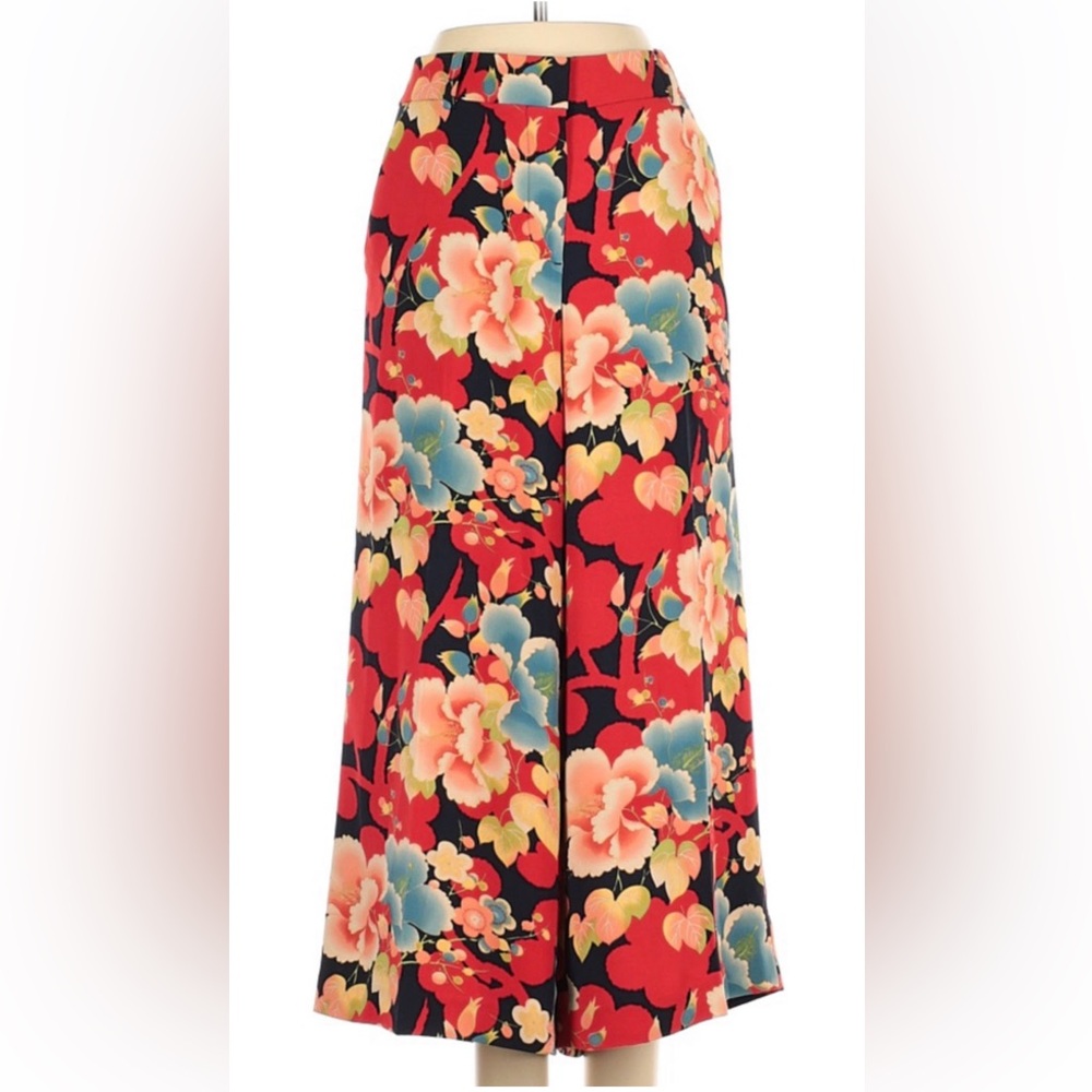 Ann Taylor loft floral wide leg crop pants